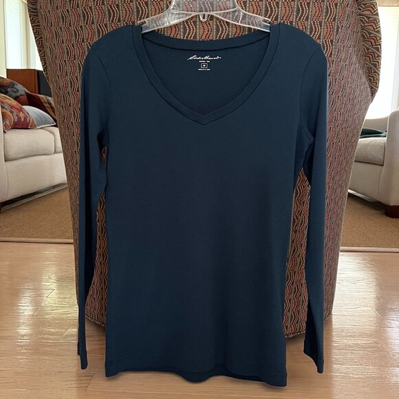 Eddie Bauer Long Sleeve Tee - Dark Teal - Picture 5 of 8